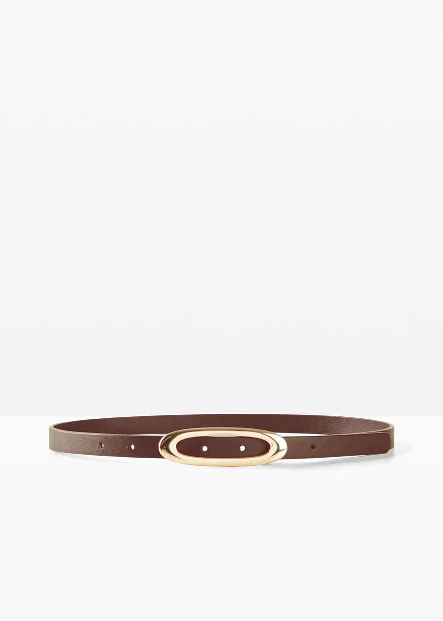 schmaler G\u00fcrtel mit ovaler Schnalle | Bonprix DE