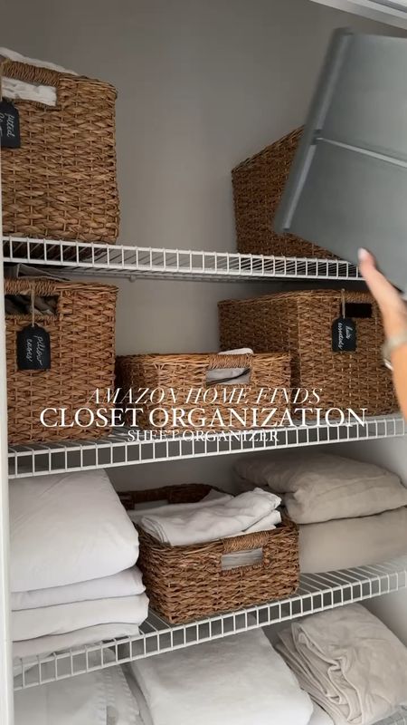 Amazon Bedroom and bedding essentials - Sheet Organizer - Closet Organization 

#bedroomdecor #cljsquad #amazonhome #organicmodern #homedecortips #bedroomremodel 

#LTKhome #LTKVideo #LTKsalealert
