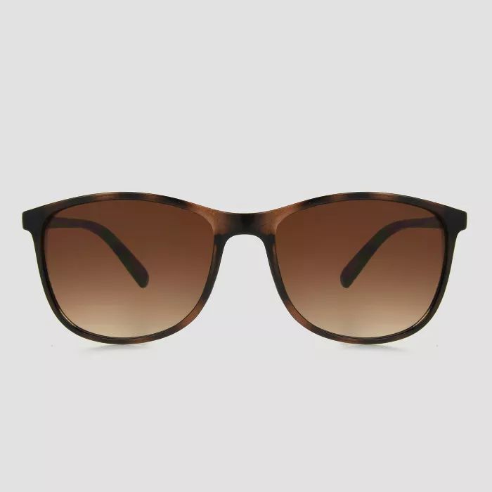 Women's Tortoise Shell Print Square Sunglasses - A New Day™ Brown | Target