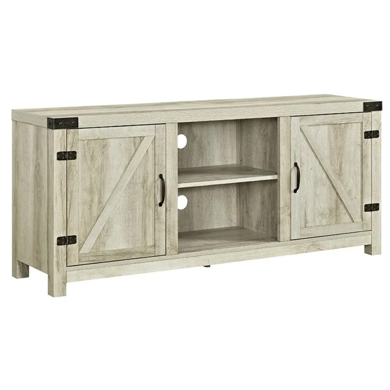 Walker Edison 58" Farmhouse TV Stand in White Oak - Walmart.com | Walmart (US)
