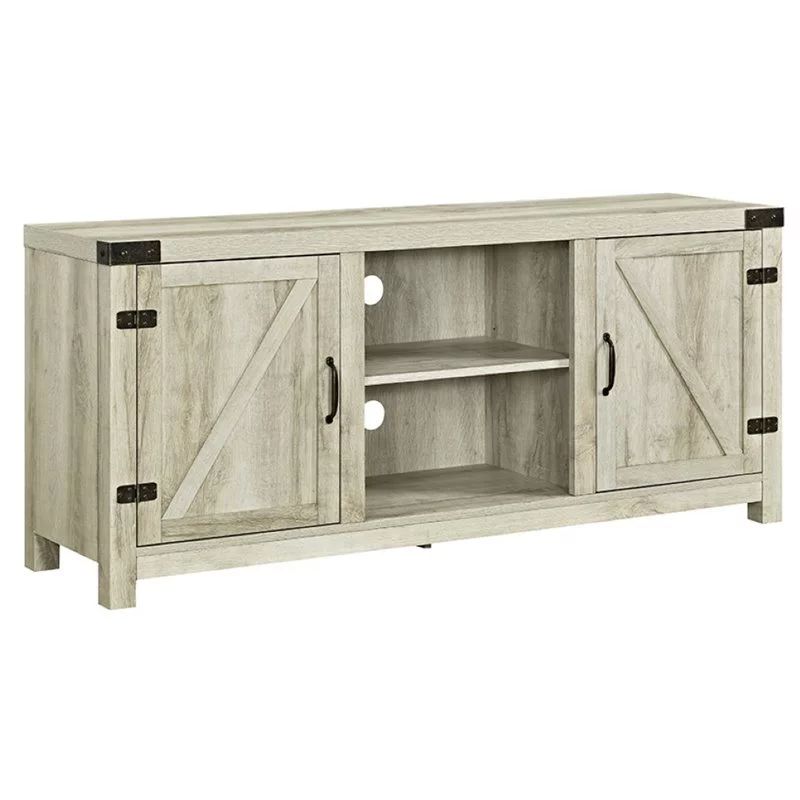 Walker Edison 58" Farmhouse TV Stand in White Oak - Walmart.com | Walmart (US)