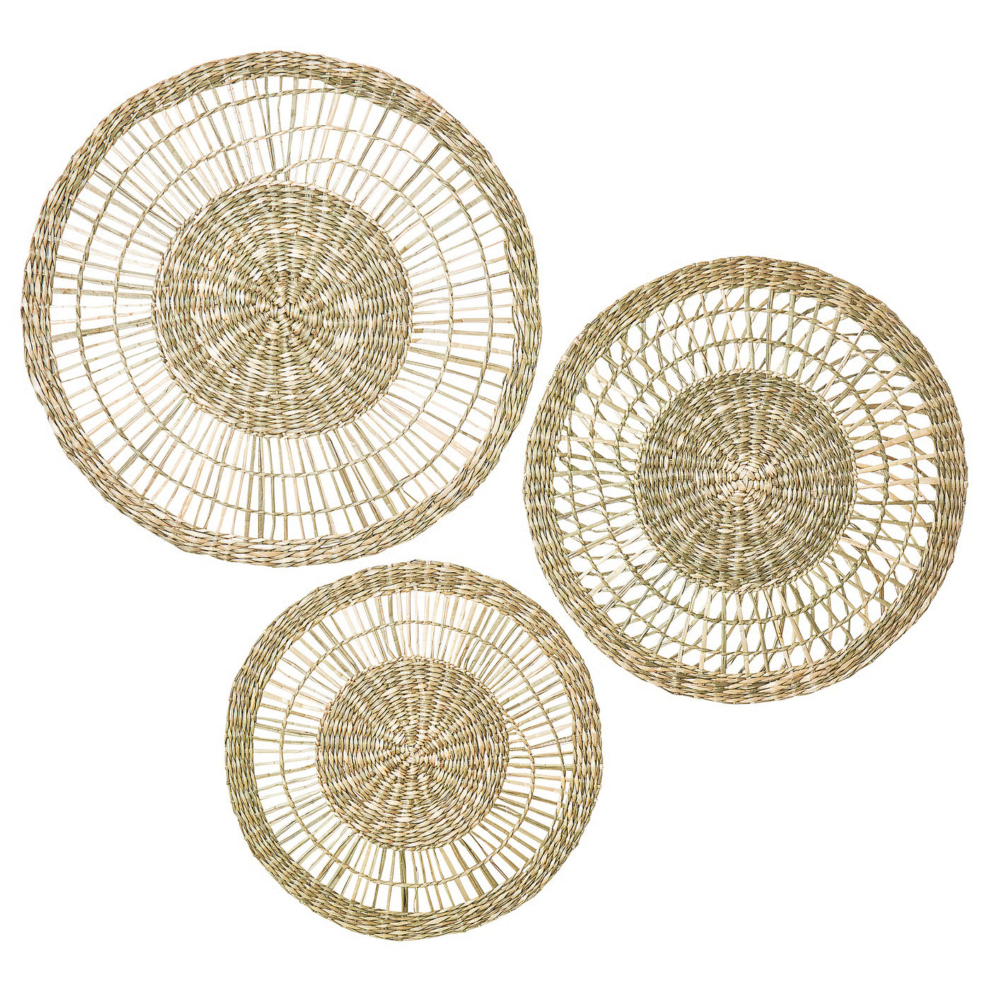 GILLSTAD wall decoration, set of 3, sedge handmade  - IKEA | IKEA US