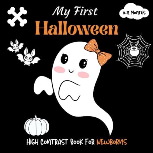 My First Halloween High Contrast Baby Book for Newborns: Black and White Halloween Images, Bat, Pump | Amazon (US)