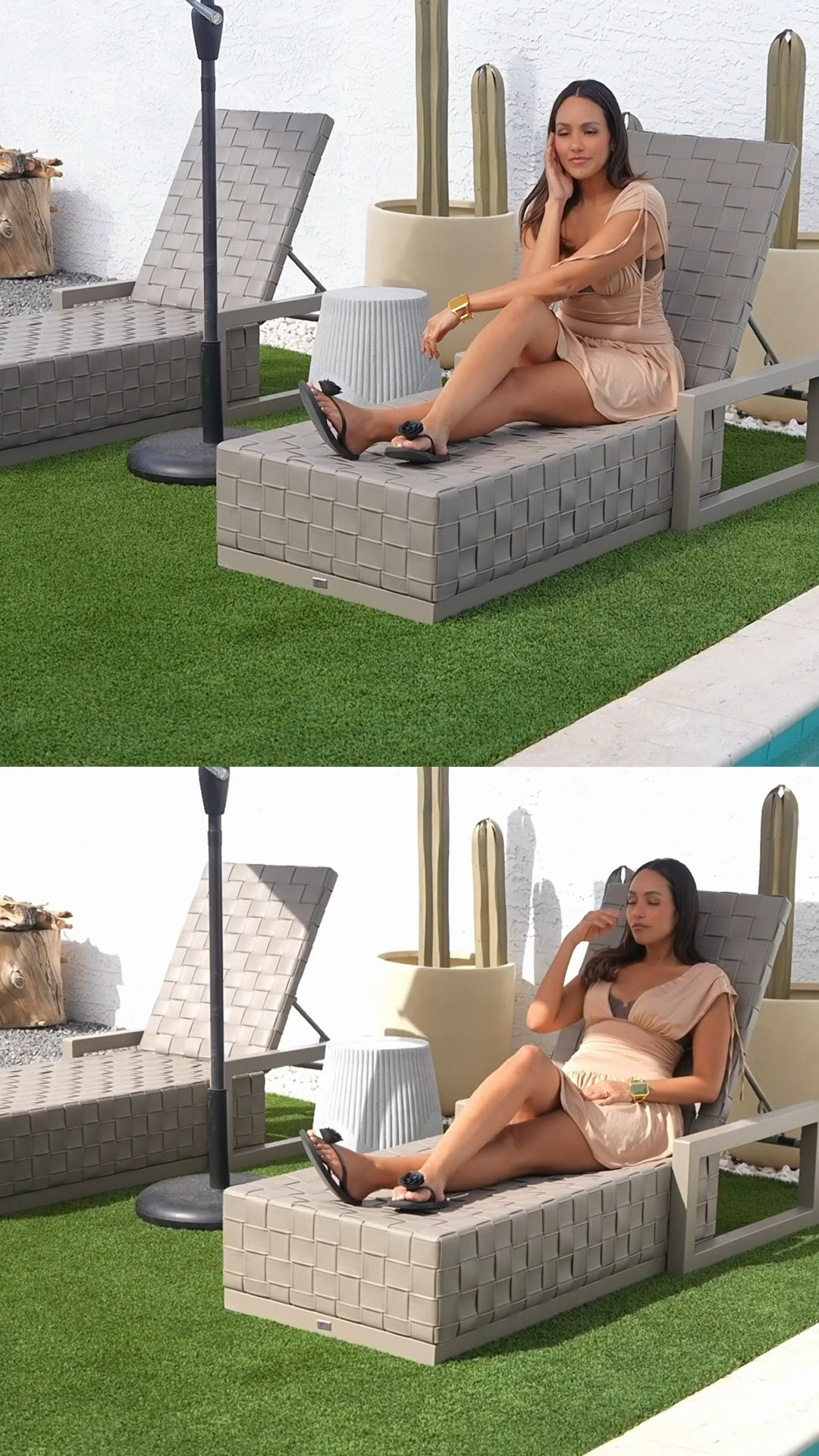 < tanning chairs that can survive every season and still look this good? yes please 🤍 @purpleleafgarden

#LTKHome #LTKSaleAlert #LTKdayinmylife
