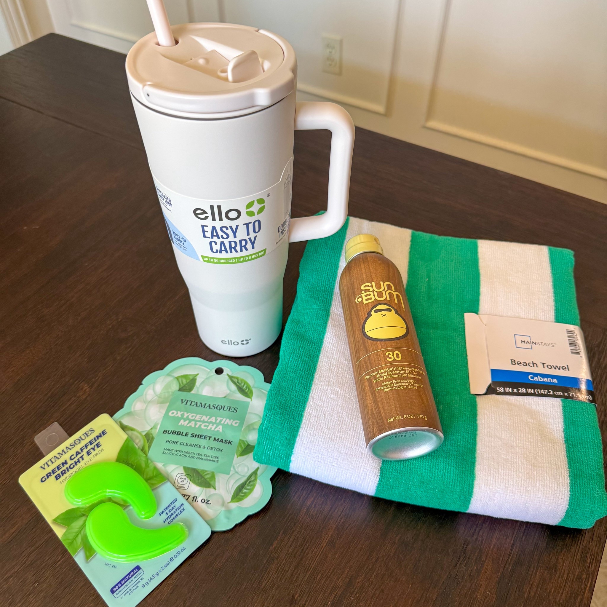 Gift basket idea. Mother’s Day gift idea, teacher gift. Cabana beach towel, jelly tote, water bottle tumbler with handle, sunscreen, gift card, face masks, skincare #gift #giftidea #mothersday #teacher #teachergift




#LTKBeauty #LTKGiftGuide #LTKSeasonal