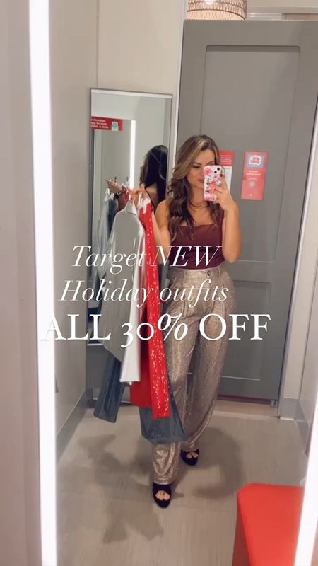 Target  holiday outfits new arrivals 
All 30% off, including shoes and accessories!!

Holiday outfits 
Sequins  top
Sequins pants 
Sequins skirt 
Silk pants 
Sold trouser pants
Leather pants 
Holiday dress
Holiday blazer
Metallic 
Metallic outfits
Red outfit 


#LTKfindsunder50 #LTKsalealert #LTKHoliday