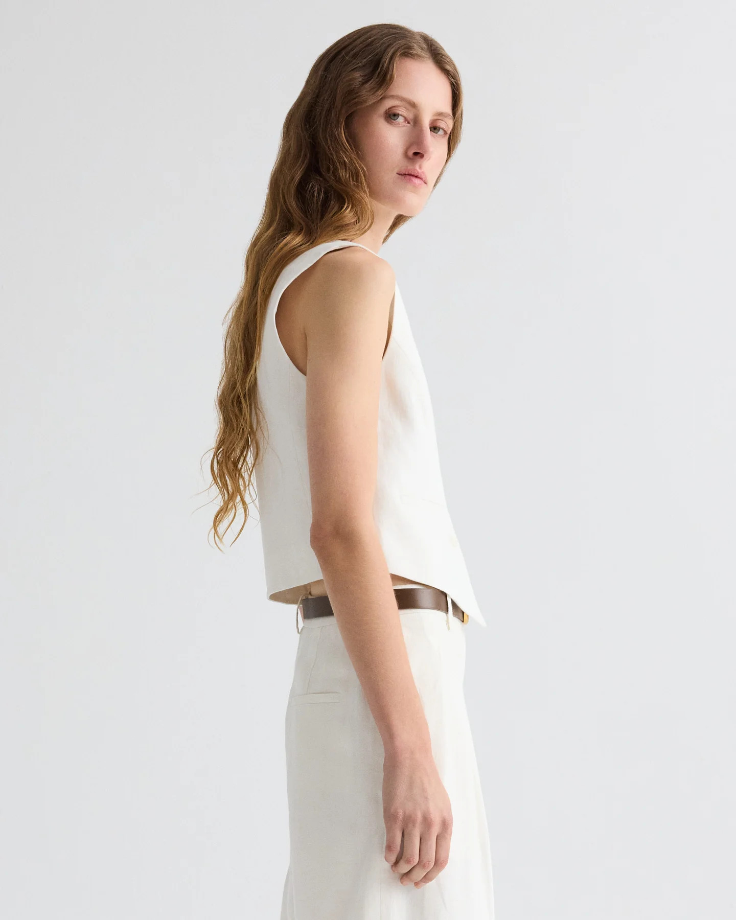 Mila Vest in Weave Linen | TWP