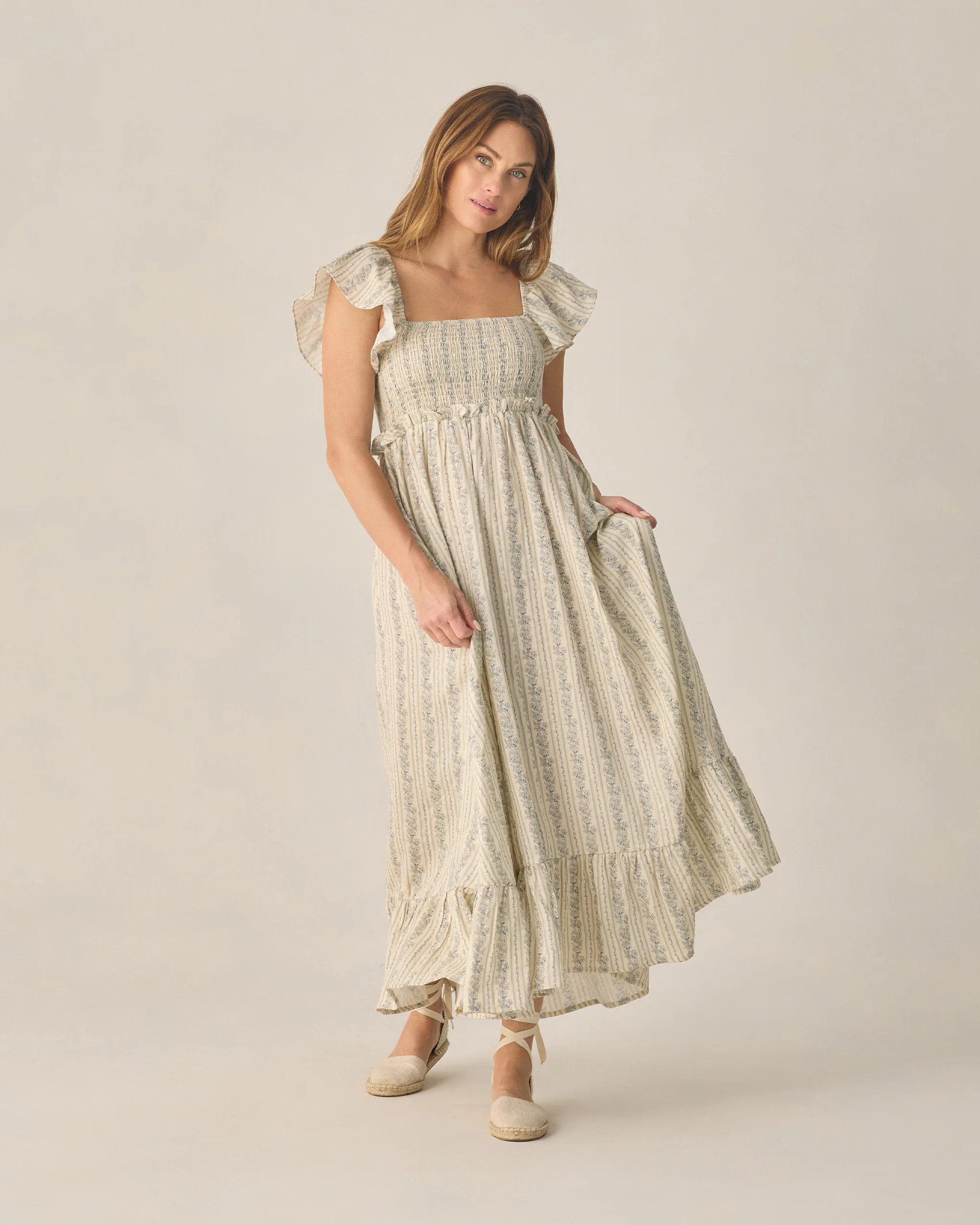 Women's Francesca Dress Blue Floral | Rylee + Cru