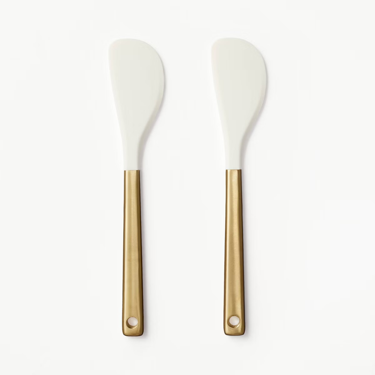 2pk Champagne/Silicone Mini Spatula Set Cream - Figmint™:  Dishwasher-Safe, Flexible Kitchen Ut... | Target