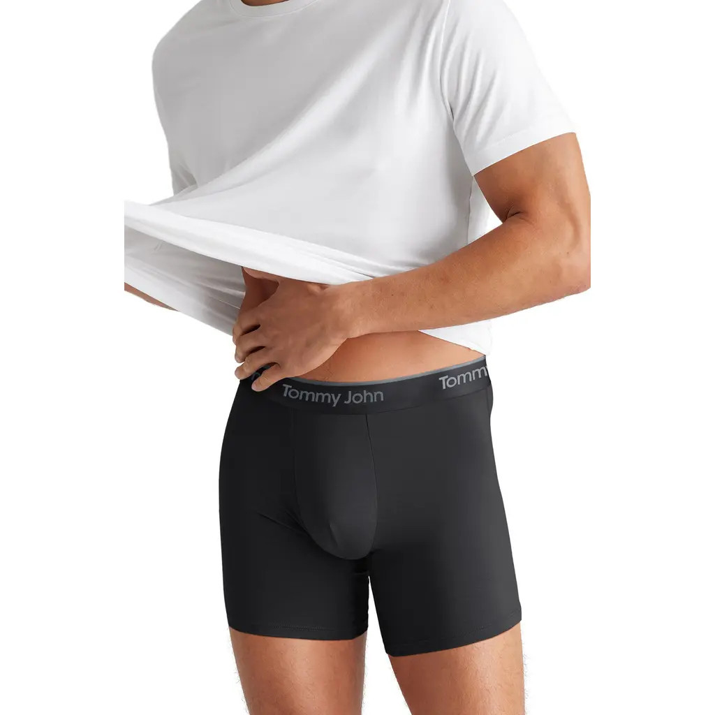 Tommy John 3-Pack Second Skin 4-Inch Boxer Briefs in Black at Nordstrom, Size Small | Nordstrom