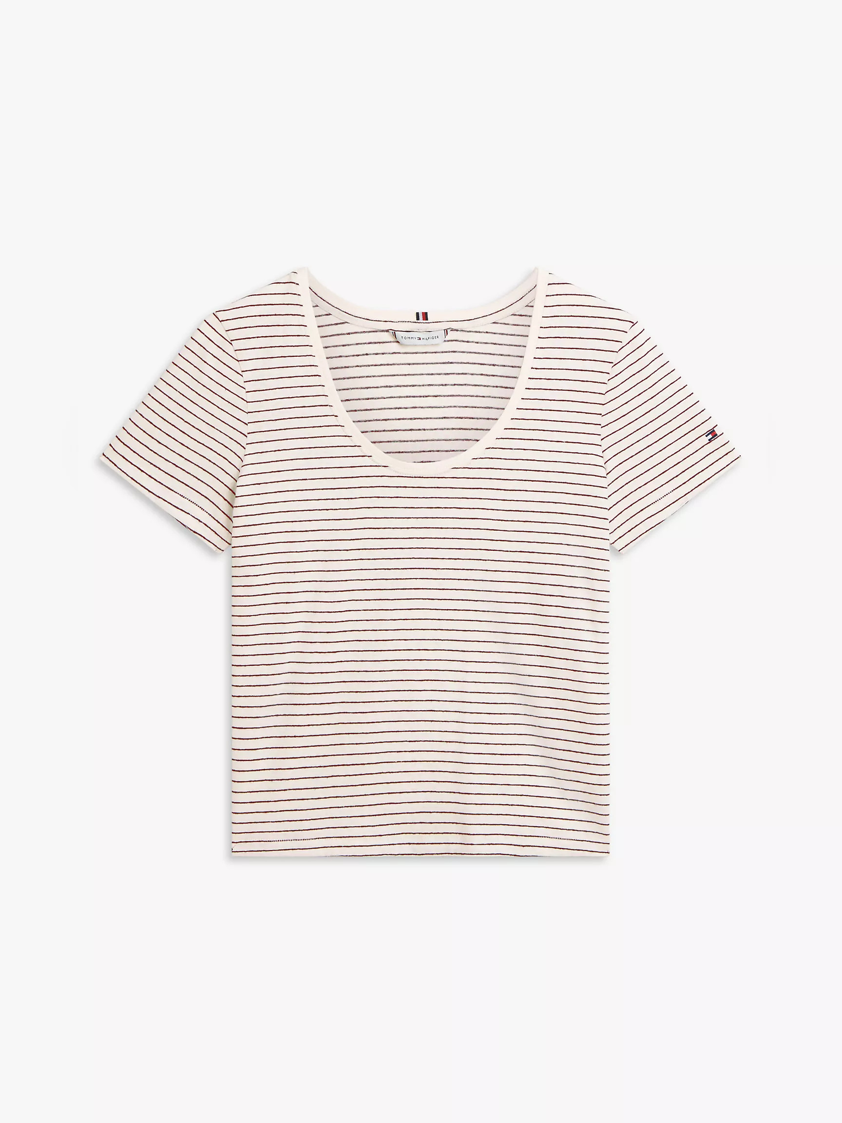 Scoop Neck Linen-Blend T-Shirt | Tommy Hilfiger | Tommy Hilfiger (US)