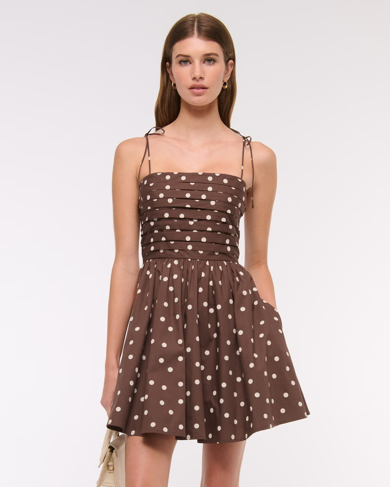 The A&F Emerson Tie-Strap Mini Dress | Abercrombie & Fitch (US)