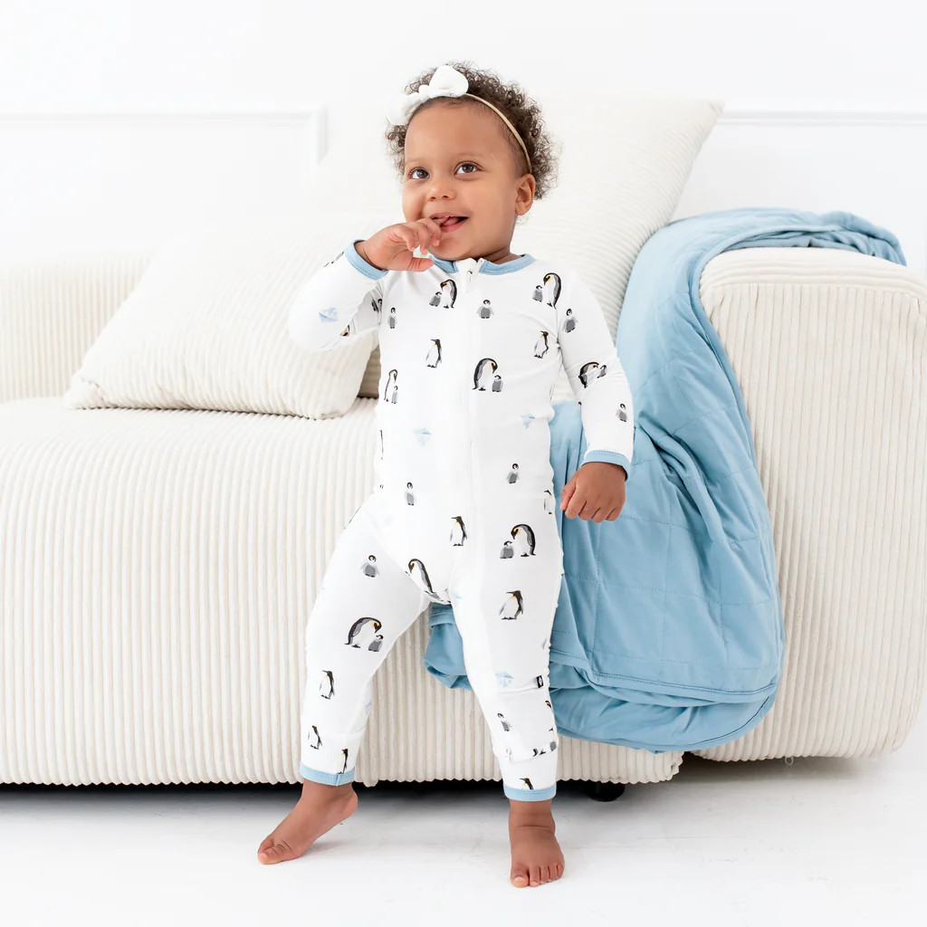 Zippered Romper in Penguin | Kyte BABY
