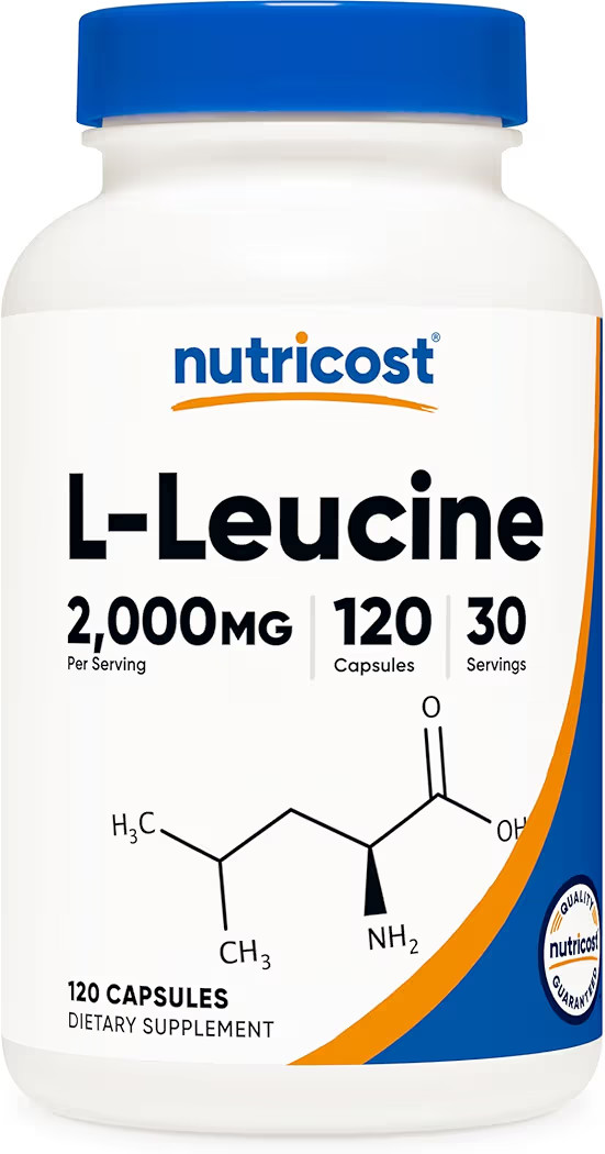 Nutricost L-Leucine 2,000mg, 120 Vegetarian Capsules, Non-GMO, Gluten Free, 30 Servings | Amazon (US)