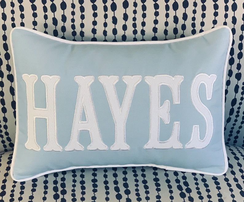 Custom Applique Personalized Name Pillow | Etsy | Etsy (US)