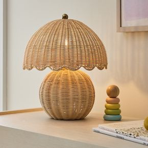 Rattan Bubble Table Lamp (14") | West Elm (US)