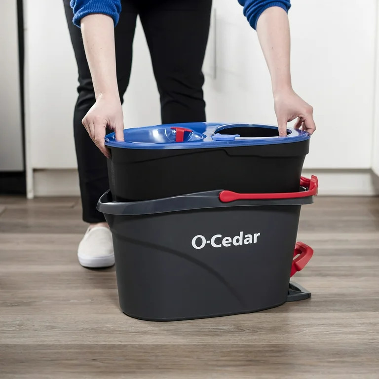 O-Cedar EasyWring RinseClean Spin Mop and Bucket System, Hands-Free System | Walmart (US)
