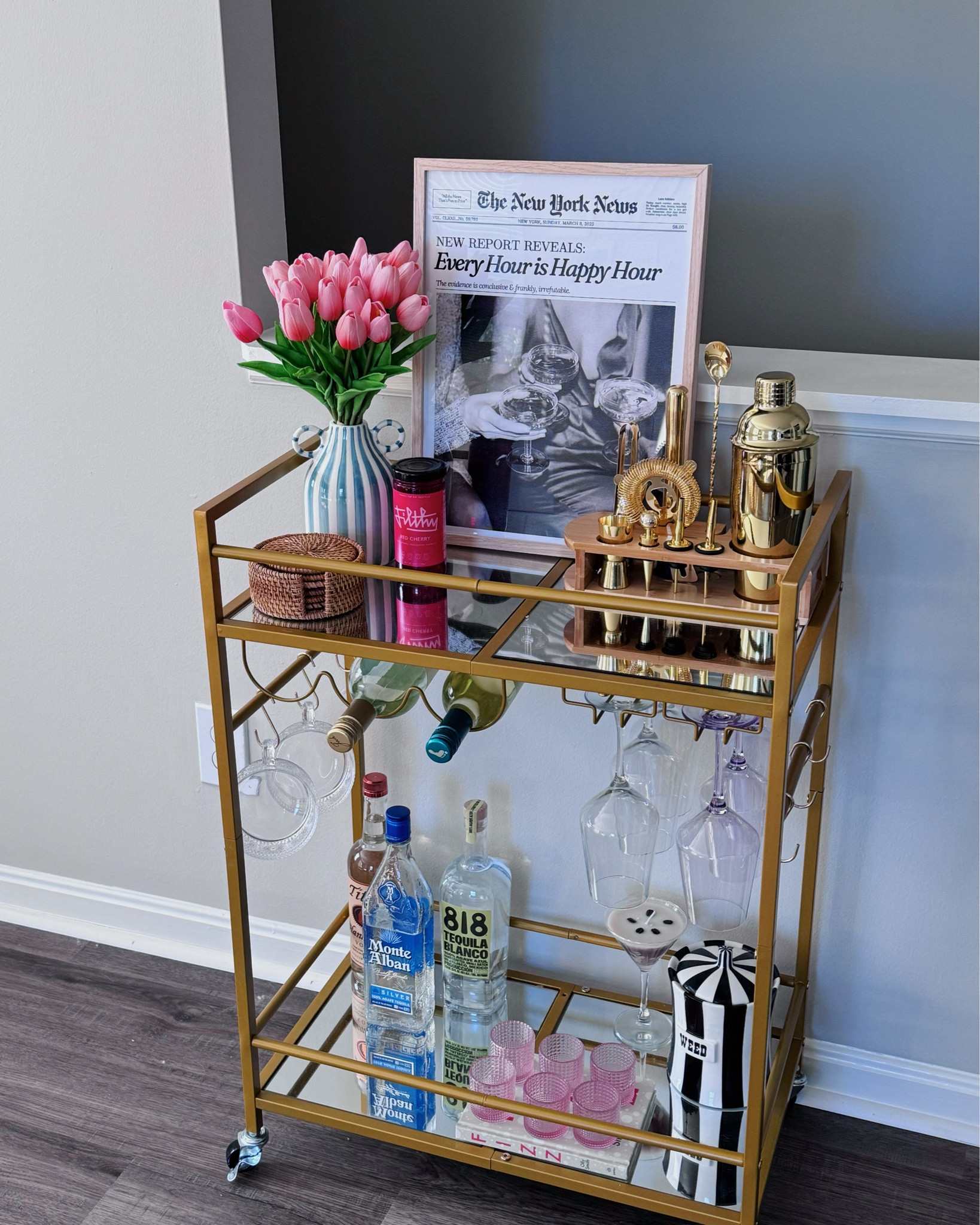 my bar cart is coming together SO WELL🎀☺️⭐️ 

#LTKHoliday #LTKSeasonal #LTKGiftGuide