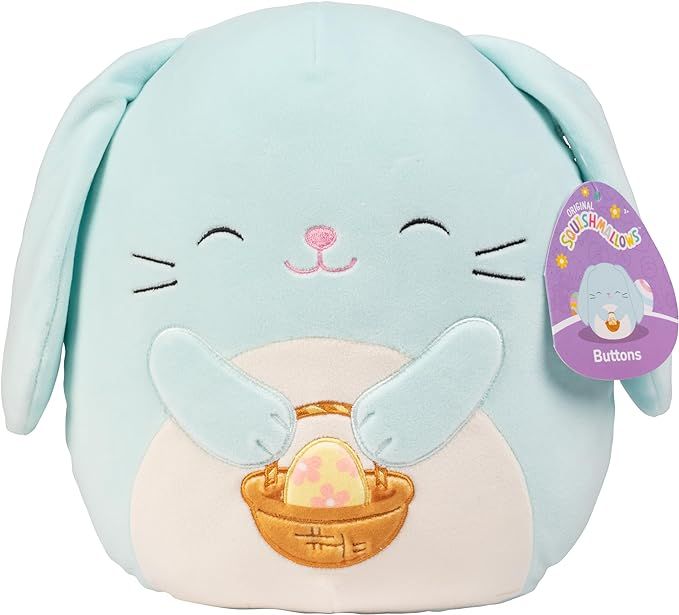 Squishmallows 10-Inch Buttons The Blue Bunny - Official Jazwares 2024 Easter Plush - Collectible ... | Amazon (US)