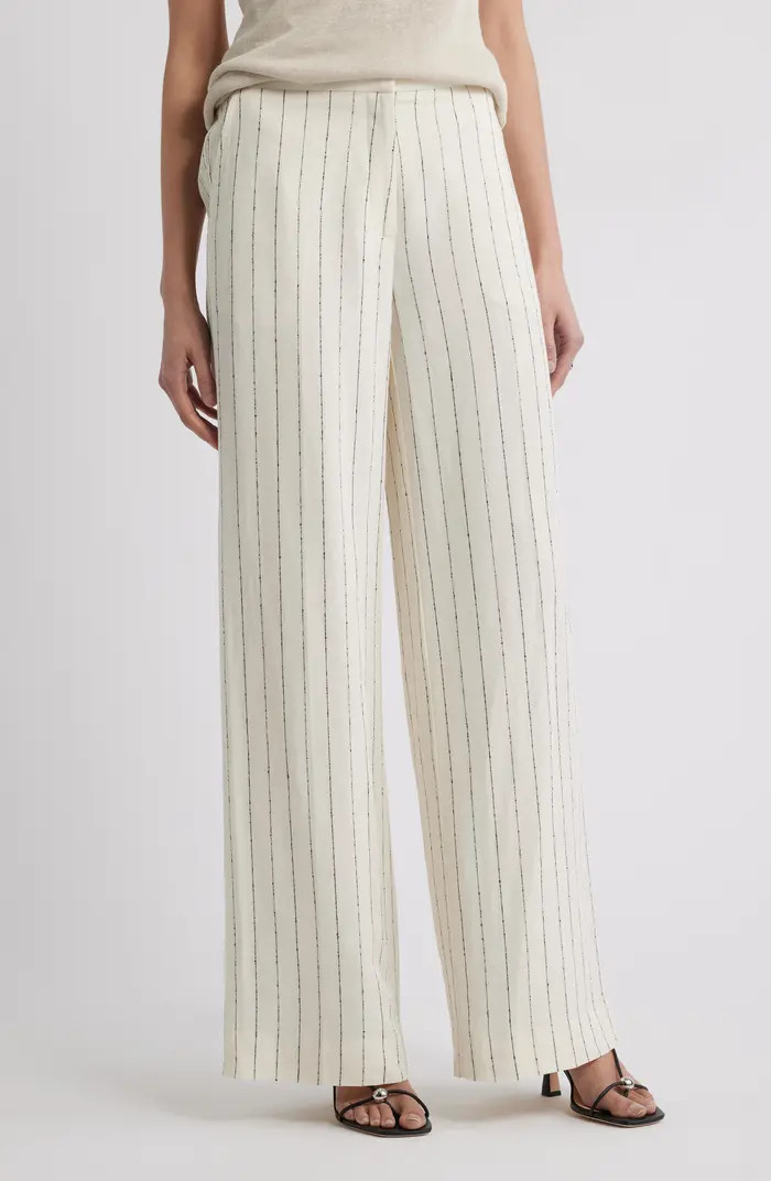 The Lennox Pinstripe Wide Leg Trousers | Nordstrom