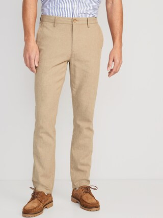 Slim Built-In Flex Rotation Linen-Blend Chino Pants for Men | Old Navy (US)