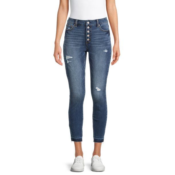 Time and Tru Women's High Rise Skinny Jeans | Walmart (US)