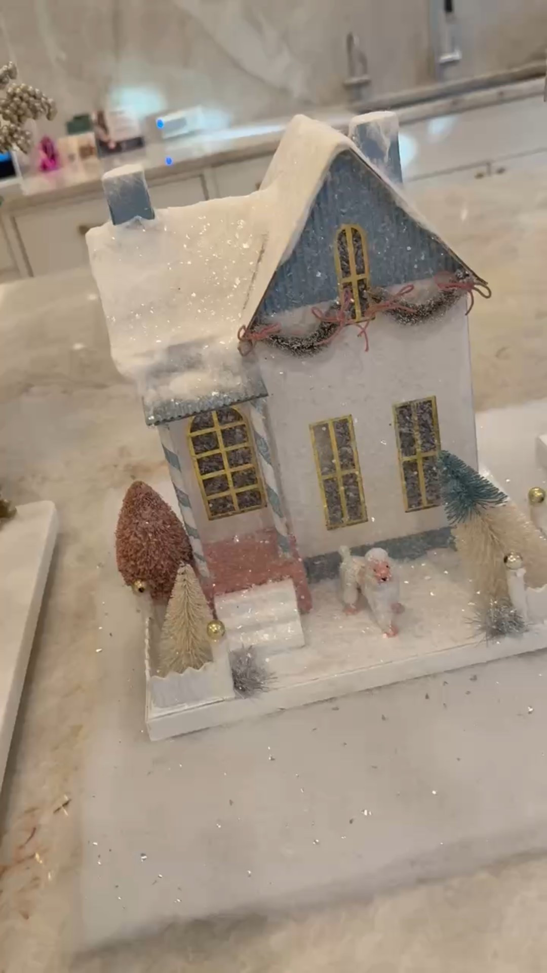 Happy December! Our holiday homes are on sale 25% off! We always have these on our entryway and decided to put them on the kitchen island this year ❄️🎀

#LTKCyberWeek #LTKHome