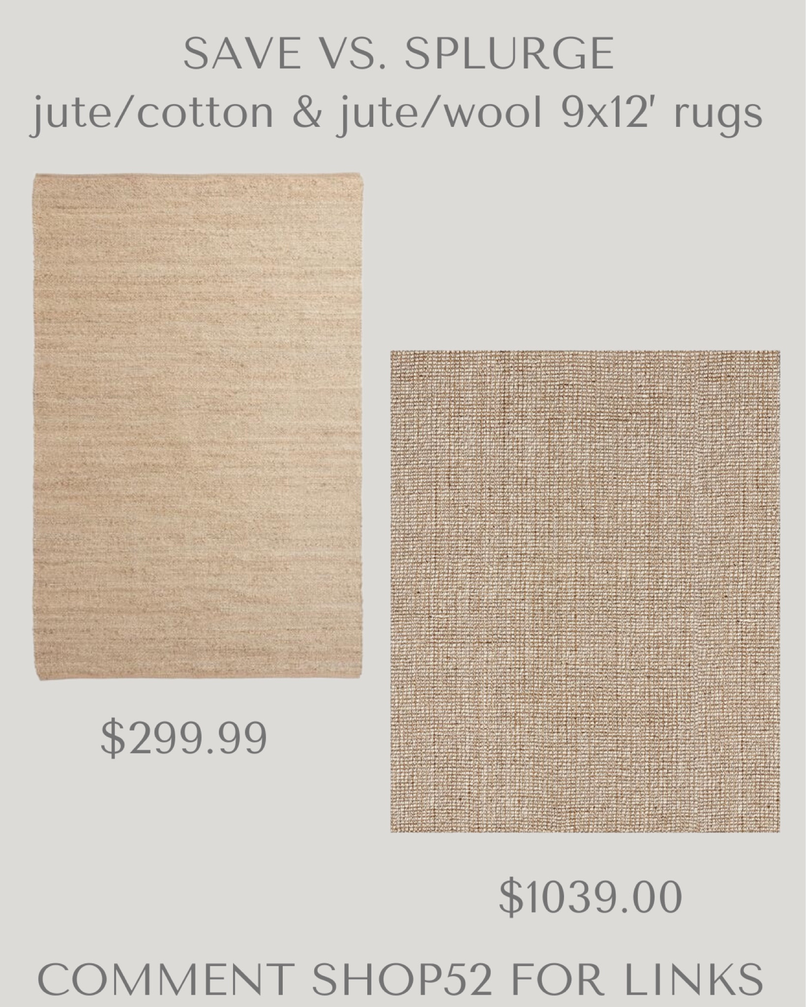 Save splurge jute area rugs perfect for a living room or bedroom  

#LTKhome #LTKsalealert #LTKFind