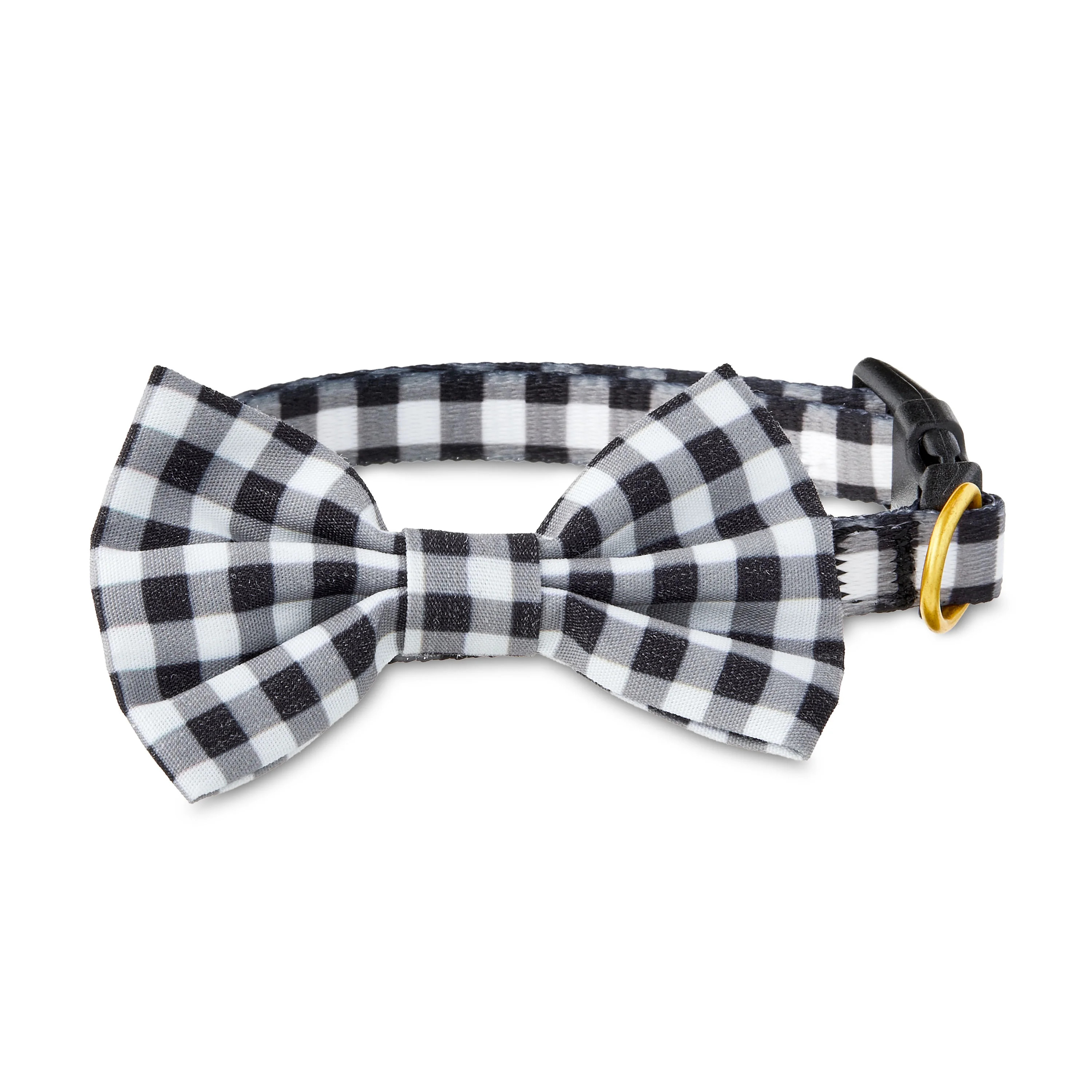 Vibrant Life Gingham Bow Tie Fashion Dog Collar, Multi-Color, Small | Walmart (US)