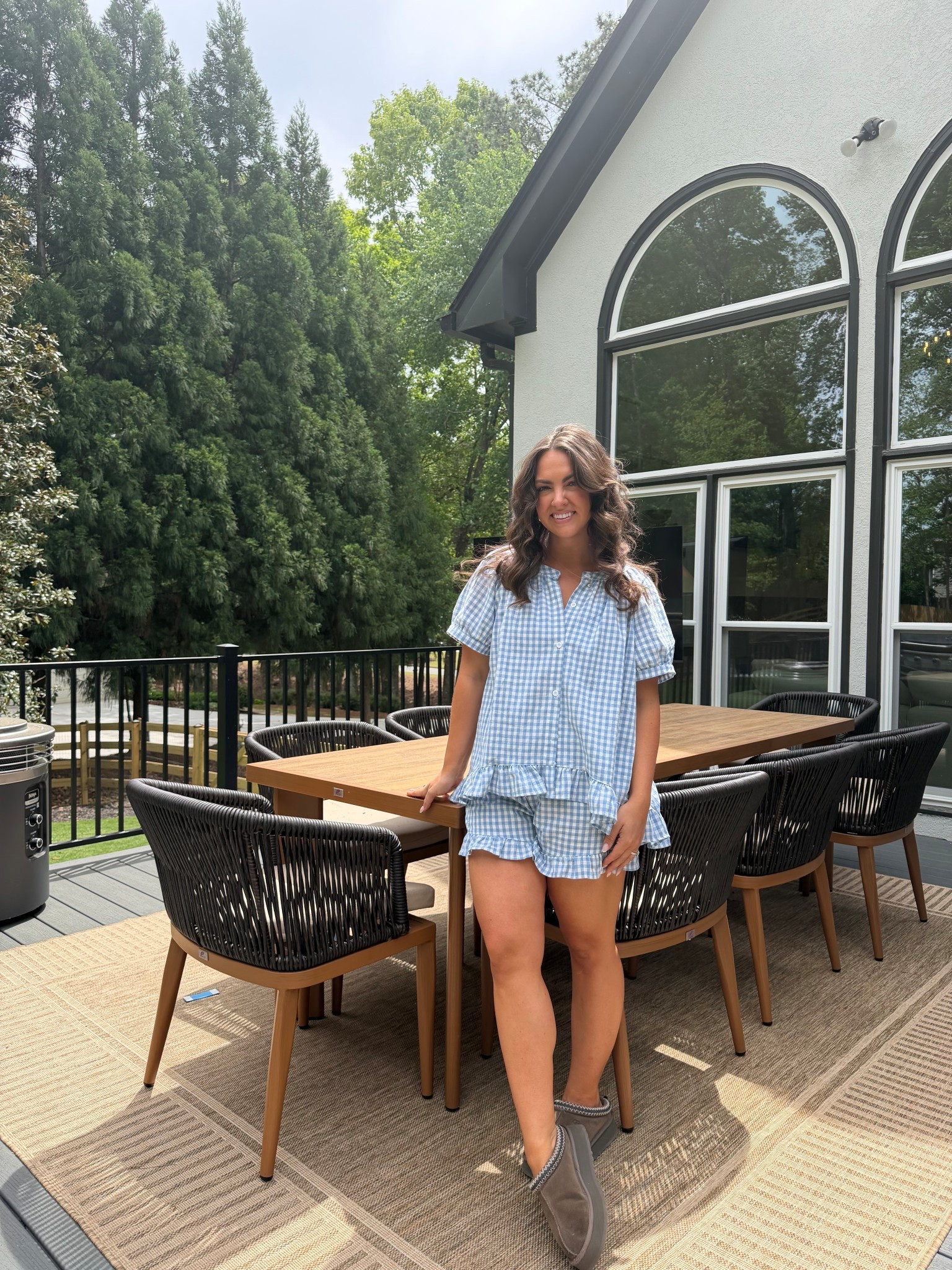 #ad New outdoor dining setup from Wayfair! @wayfair #wayfair #wayfairpartner #wishyouwerehere #outdoor