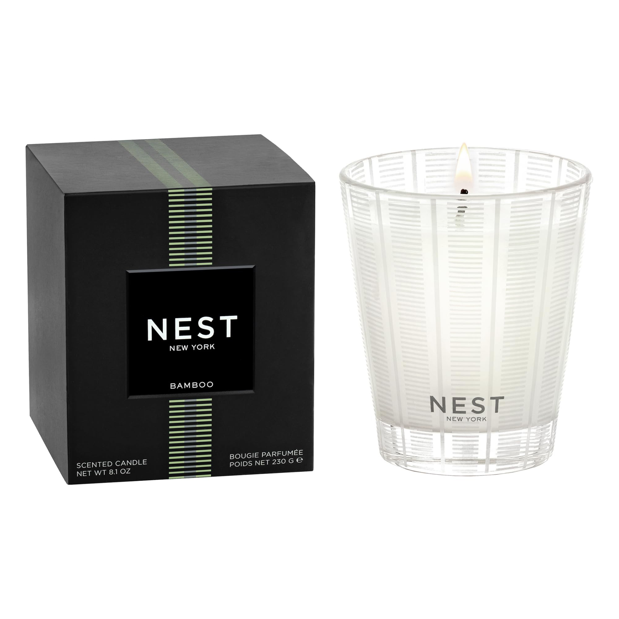 NEST New York Scented Classic Candle, Bamboo - 8.1 oz - Up to 60-Hour Burn Time - Reusable Glass ... | Amazon (US)
