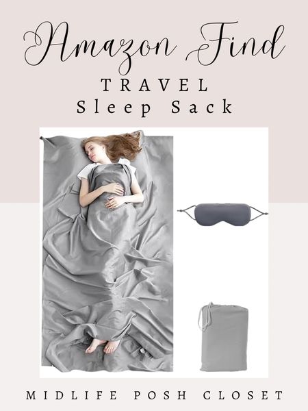 AMAZON FIND: TRAVEL SLEEP SACK. CLEAN & HYGIENIC - This travel sleep sack offers you a clean protective barrier from hotel bedding. Use at home, on a business trip, or on your next travel adventure!

#LTKSeasonal #LTKtravel #LTKfindsunder50