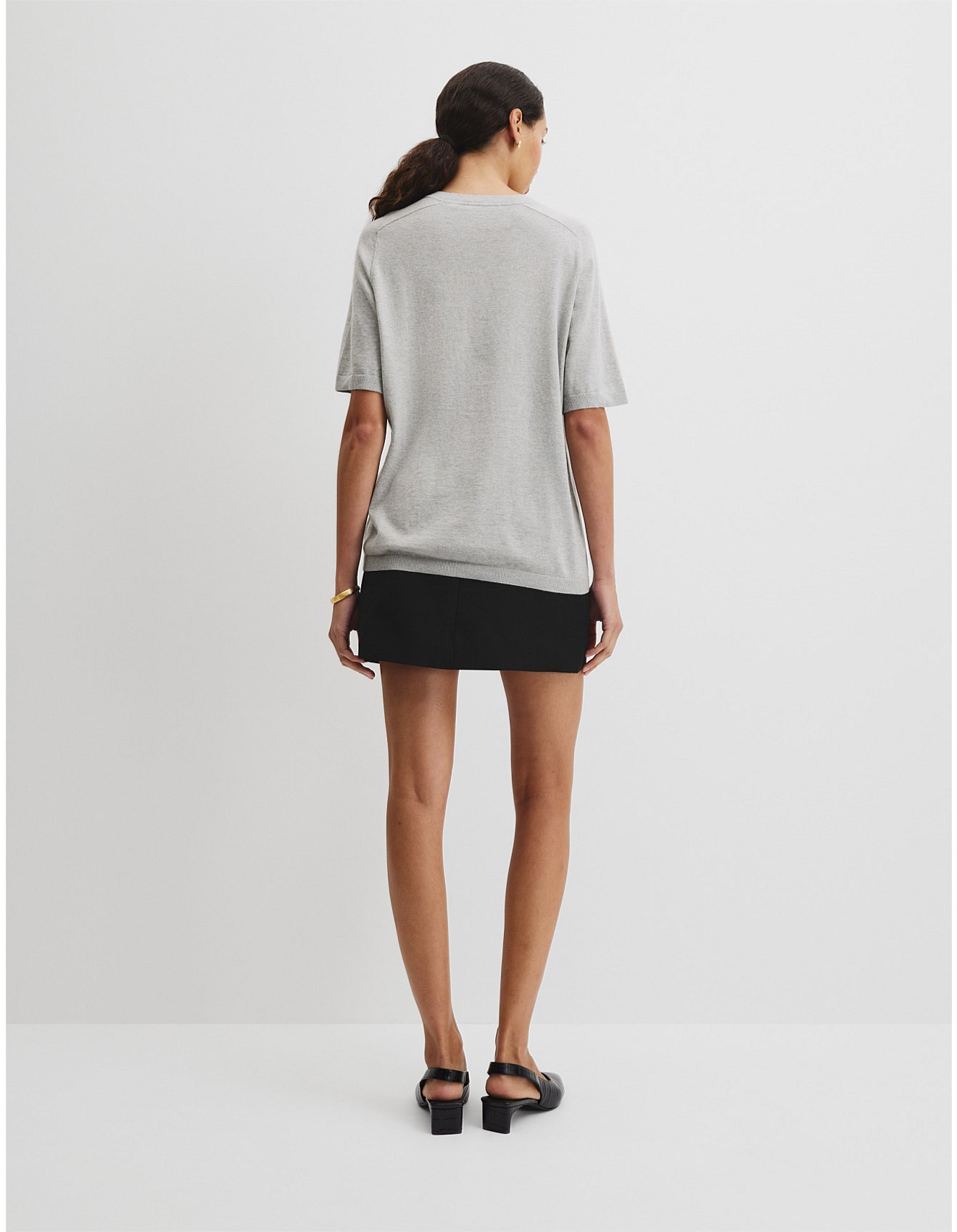 Cotton Cashmere Blend T-Shirt | David Jones (Australia & New Zealand)
