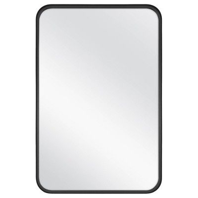 24" x 36" Rectangular Decorative Mirror with Rounded Corners Black - Threshold™ designed with S... | Target