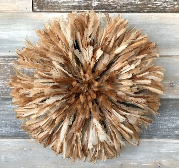 Juju Hat Tan, White and Brown / Boho Wall Decor | Etsy (US)