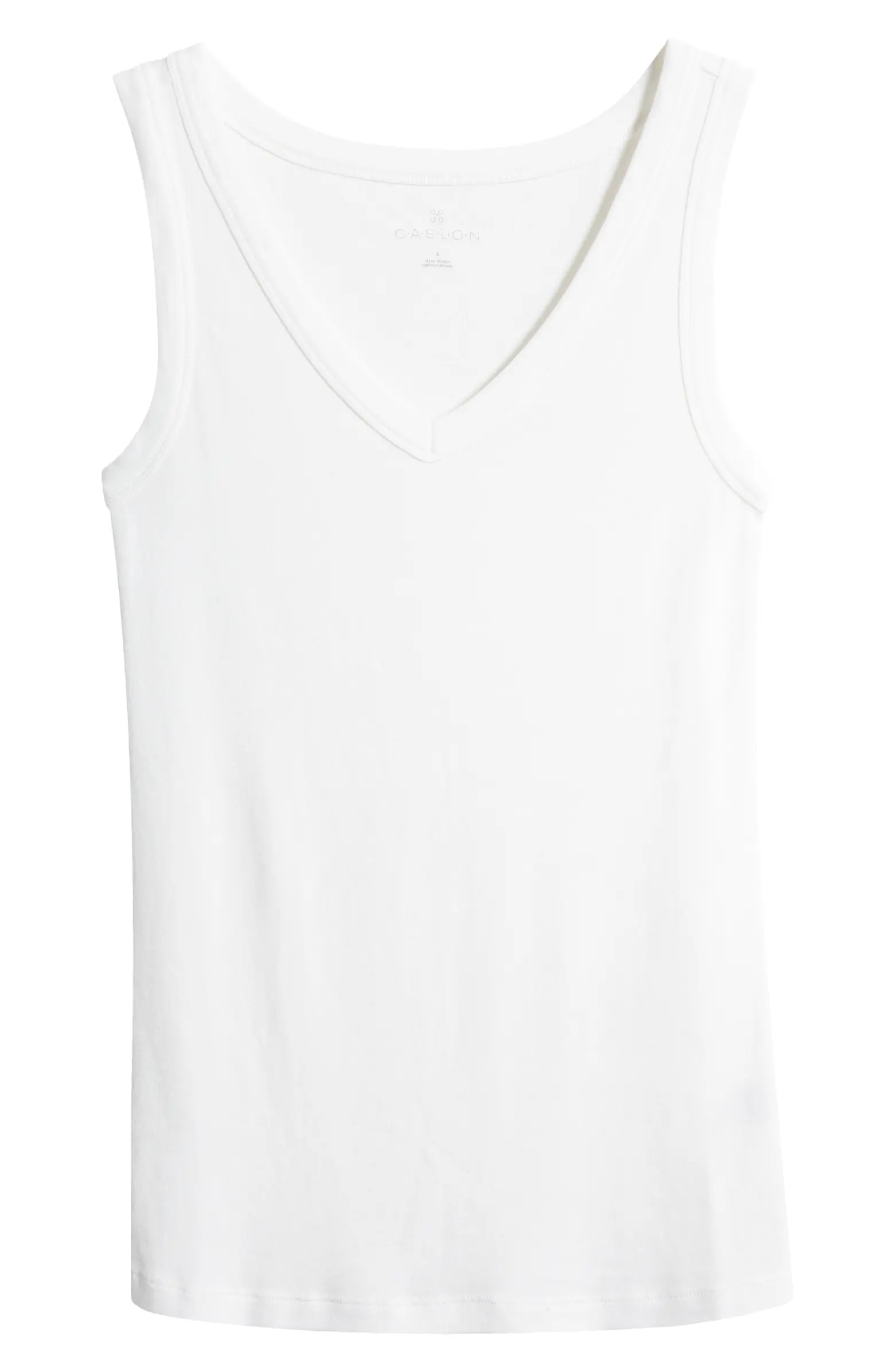 V-Neck Cotton Blend Tank Top | Nordstrom