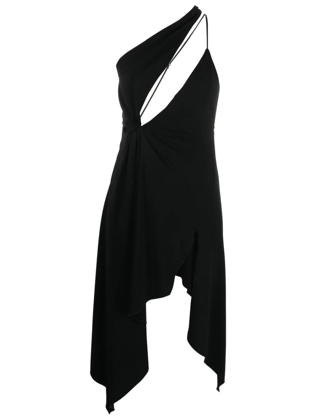 Coperni Asymmetric cut-out Dress | Black | FARFETCH AU | Farfetch Global