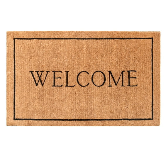 Calloway Mills 104811830 18 x 30 x 1.5 in. Welcome Border 100 Percent Coir Rectangular Doormat, N... | Walmart (US)