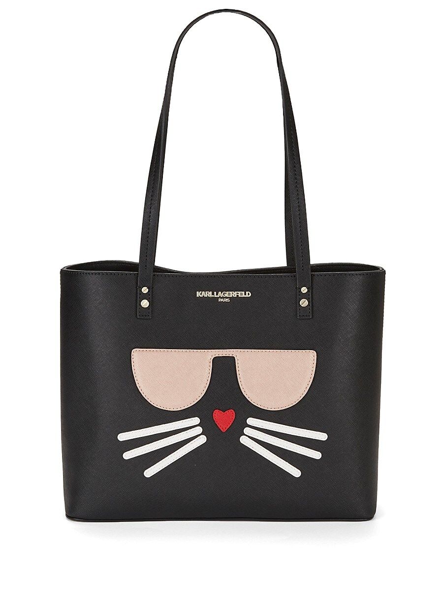 Karl Lagerfeld Paris Women's Maybelle Cat Tote - Black Gold | Saks Fifth Avenue OFF 5TH (Pmt risk)