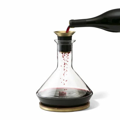 RBT Decanter with Wood Coaster and Micro-Perforated Aerator | Wayfair Professional