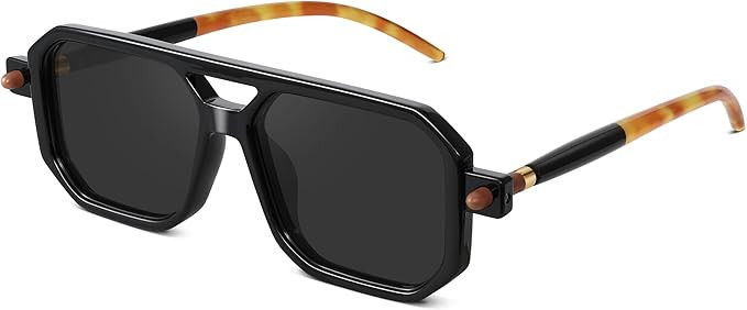 Retro Aviator Sunglasses for Women Men - 70s Trendy Square Vintage Shade Sun Glasses UV Protectio... | Amazon (US)