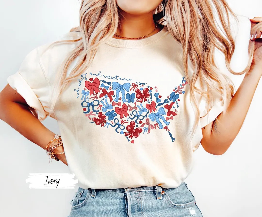 Subtle Anti Trump Shirt Comfort Colors®, Anti MAGA FDT Shirt, Democrat Feminist Shirt, Coquette ... | Etsy (US)