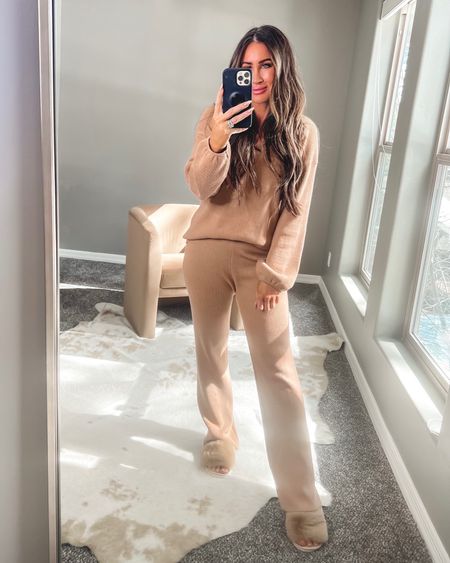 Cozy weekend outfit from Amazon 
Wearing sz small but runs big 
The best slippers 
My favorite chair from target restocked 
Linking similar from spanx and save 10% with code KimXSpanx 

#LTKSeasonal #LTKstyletip #LTKFind