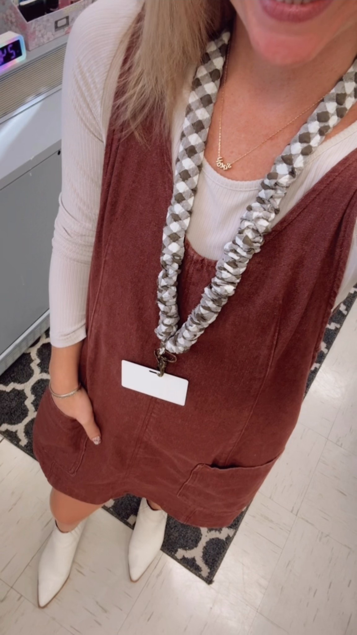 November teacher outfits! Wearing my true size small in everything here 

Precious low back jumper
Lightweight ribbed body suit 