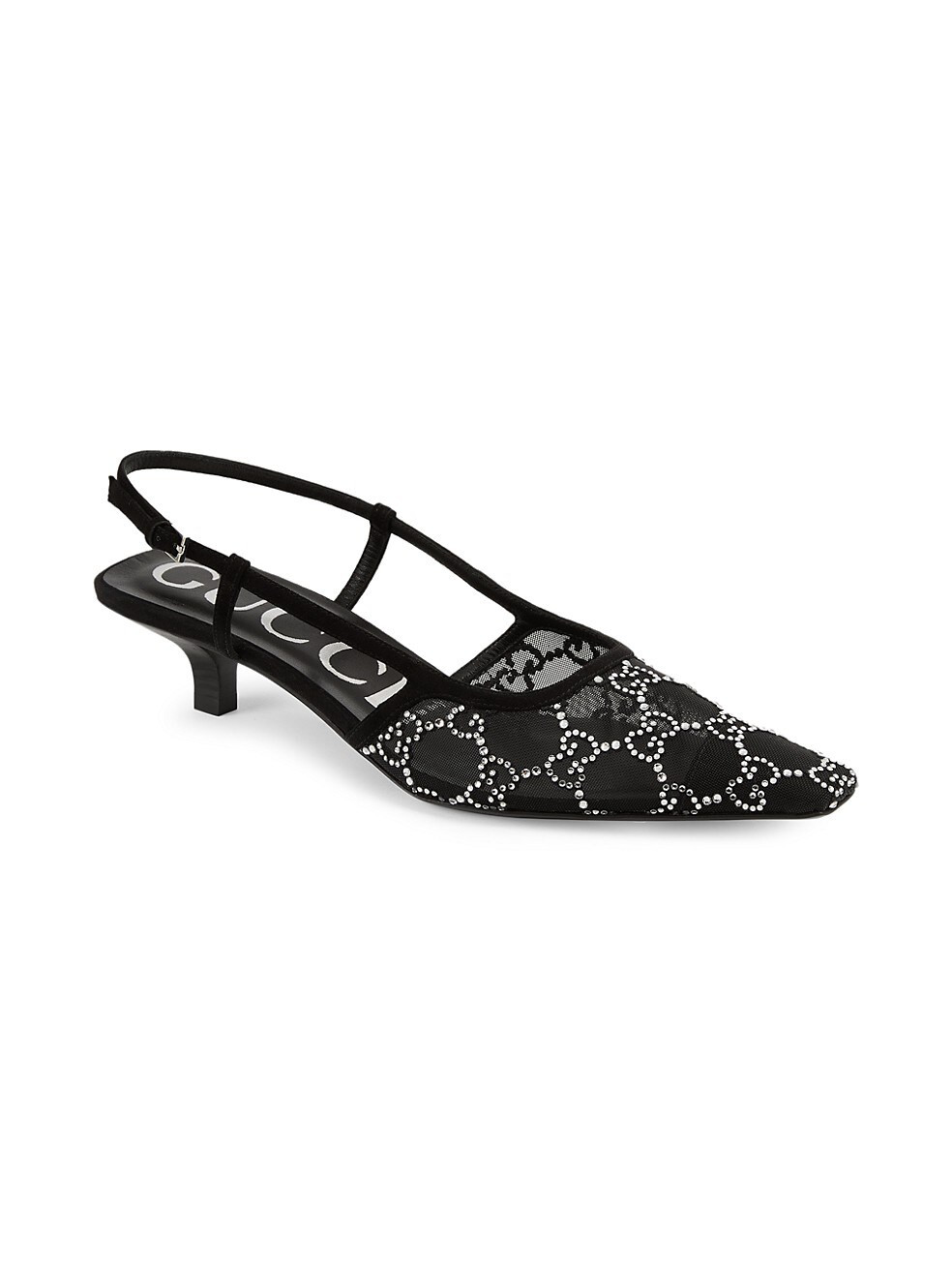 Gucci Crystal-Embellished Slingback Sandals | Saks Fifth Avenue