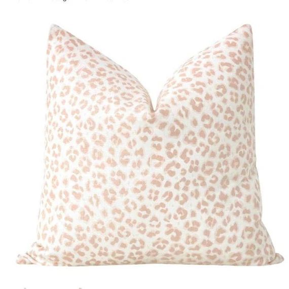 9/15 Pink Animal Print Pillow Cover, Pink-Cameo, Cougar Print pillow Cover, Cheetah Pillow Cover,... | Etsy (US)