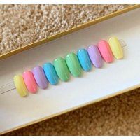 Color Pop Set 2 | Bright Pastel Press On Nails Glossy Or Matte Custom Nails Long Coffin Oval Stilett | Etsy (US)