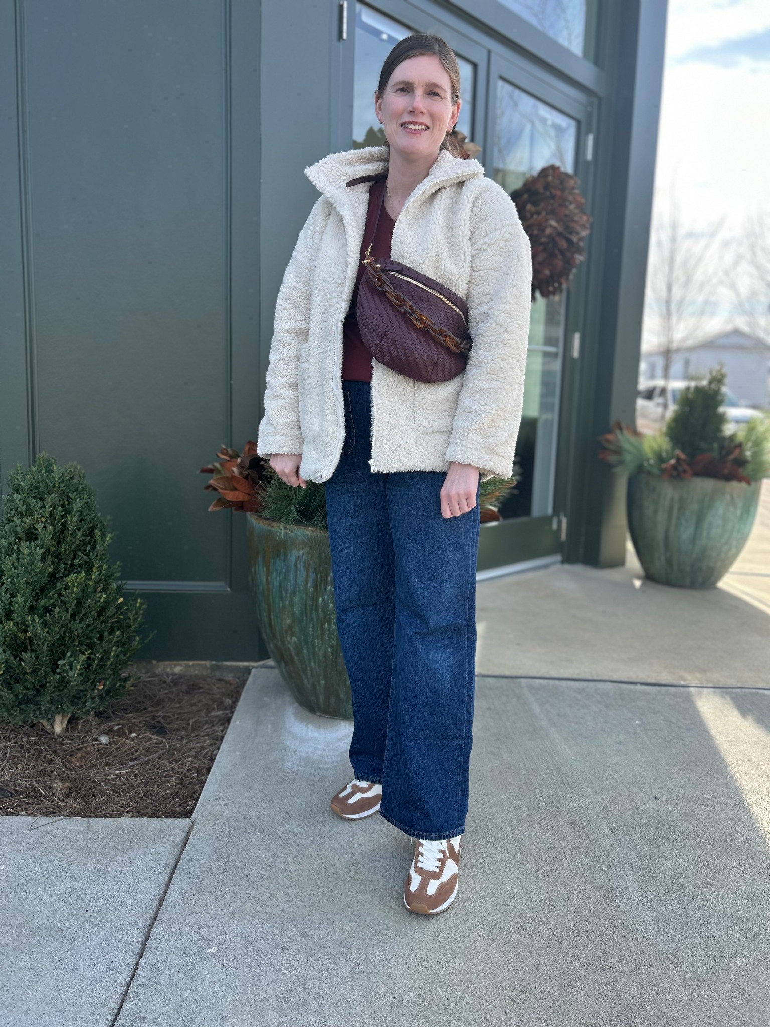 Cozy layers for winter, dolce vita sneakers, wide leg jeans, winter outfit #LTKFindsUnder50

#LTKmomlife