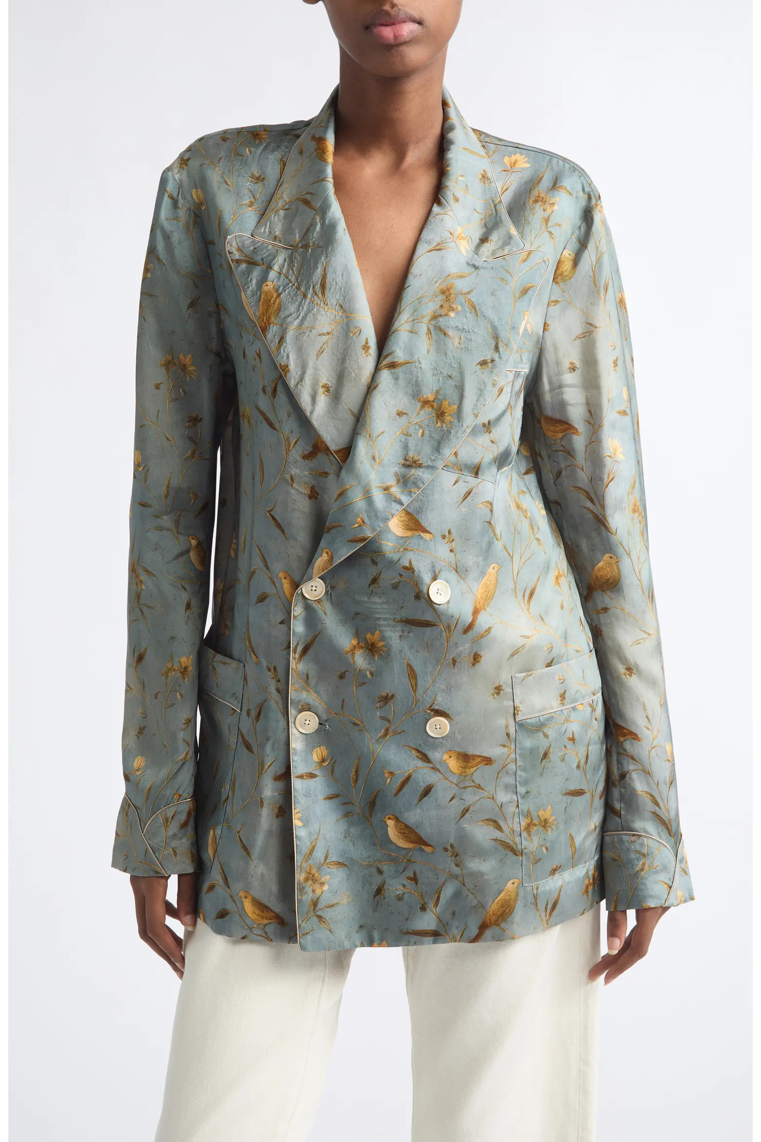 R13 Ragged Oversize Doubled Breasted Satin Blazer (Women) | Nordstrom | Nordstrom