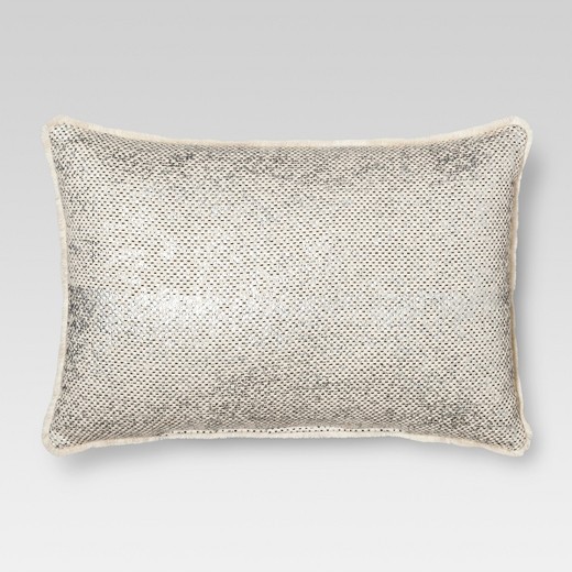 Throw Pillow Metallic Mini Fringe Oblong - Threshold™ | Target